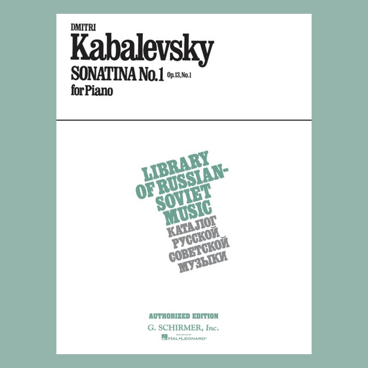 Kabalevsky - Sonatina No 1 Op 13 For Piano Book