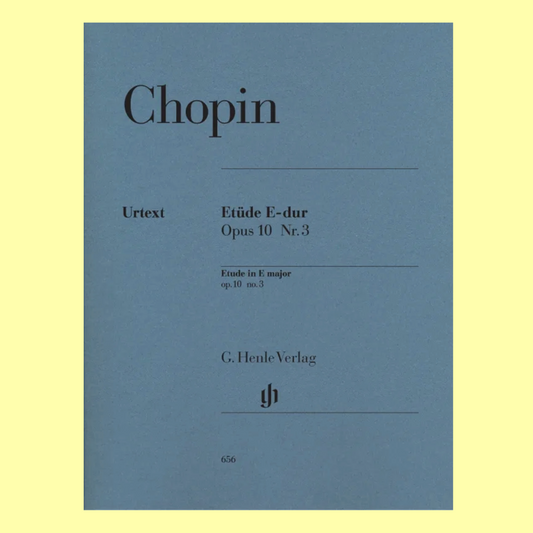 Frederic Chopin - Etude Op 10 No 3 Piano Book (Urtext Edition)