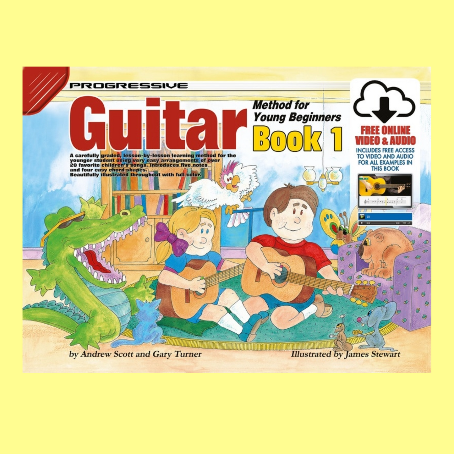 Progressive Guitar Method For Young Beginners - Book 1 (Book/Ola)