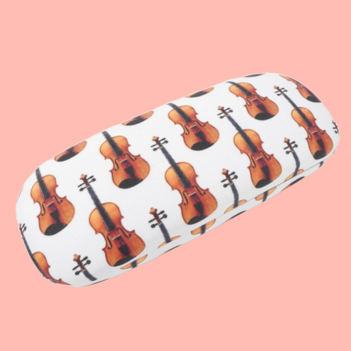 Glasses Case with Violin Design with Matching Microfibre Cloth