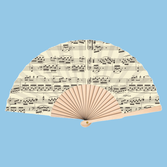 Hand Held Fan - Cream Sheet Music Design