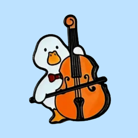 Duck and Double Bass- Enamel Pin