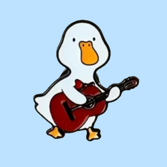 Duck and Classical Guitar - Enamel Pin