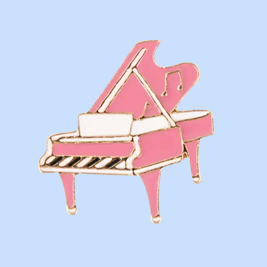Pastel Pink Grand Piano - Enamel Pin