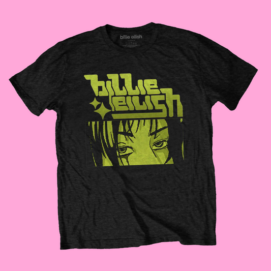 Billie Eilish Anime Logo T-Shirt (Small - XXL) - 100% Cotton
