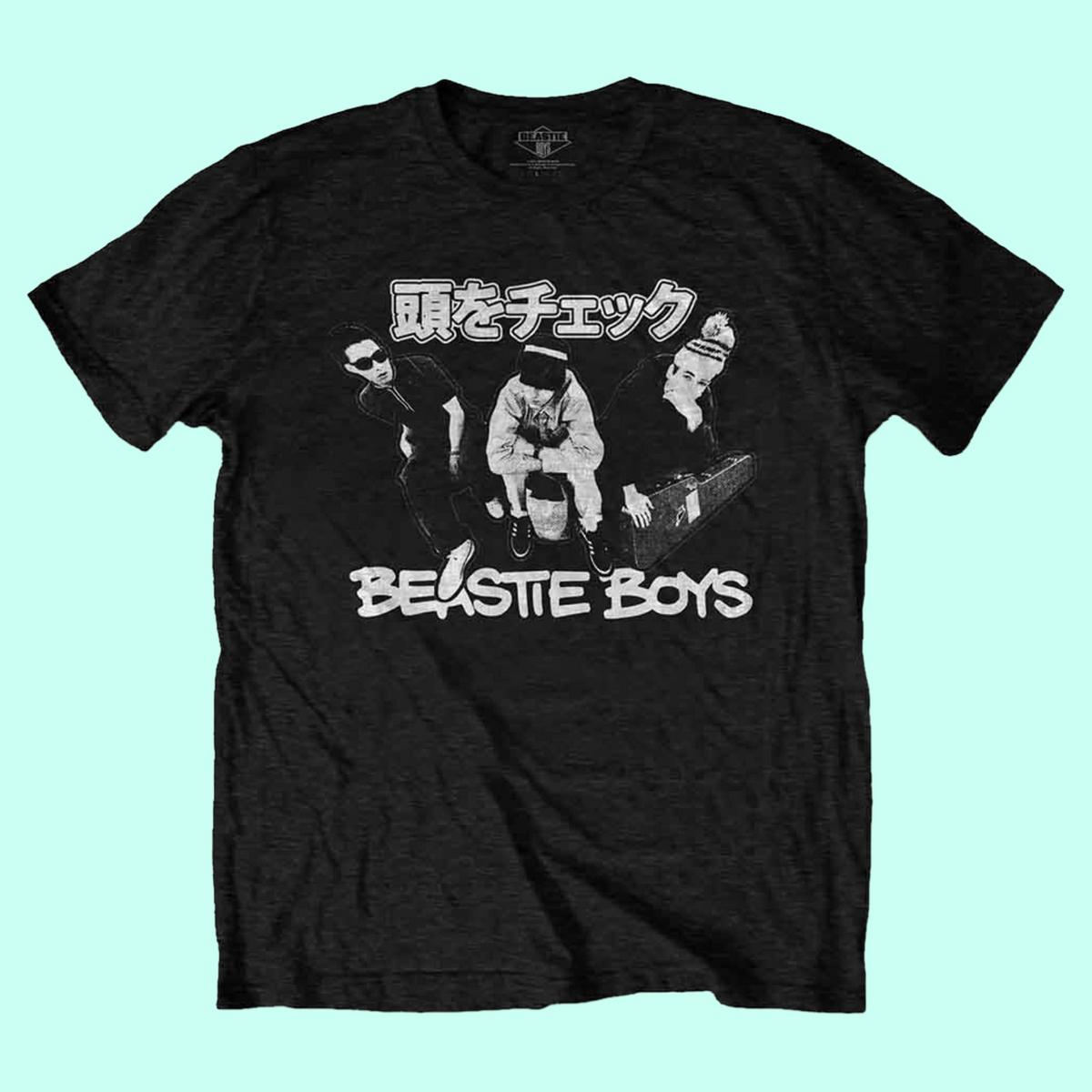 Beastie Boys - Check Your Head Japanese Black T-Shirt with Front Print - (Sml - XXL) 100% Cotton