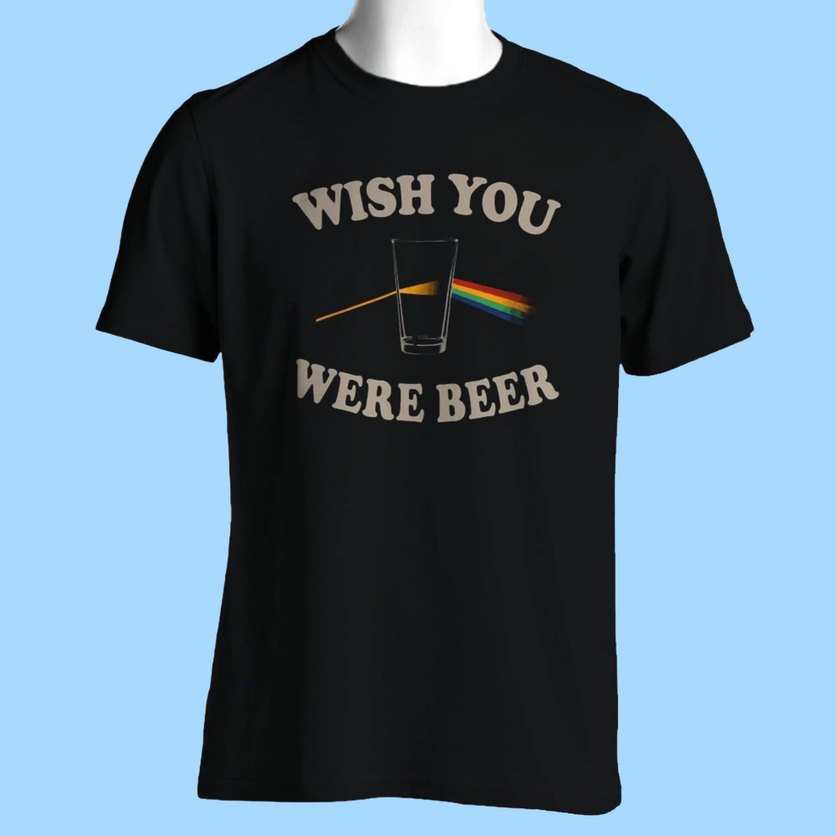 Pink Floyd - Dark Side of the Beer Parody T-Shirt (Small - 5XL) - 100% Cotton