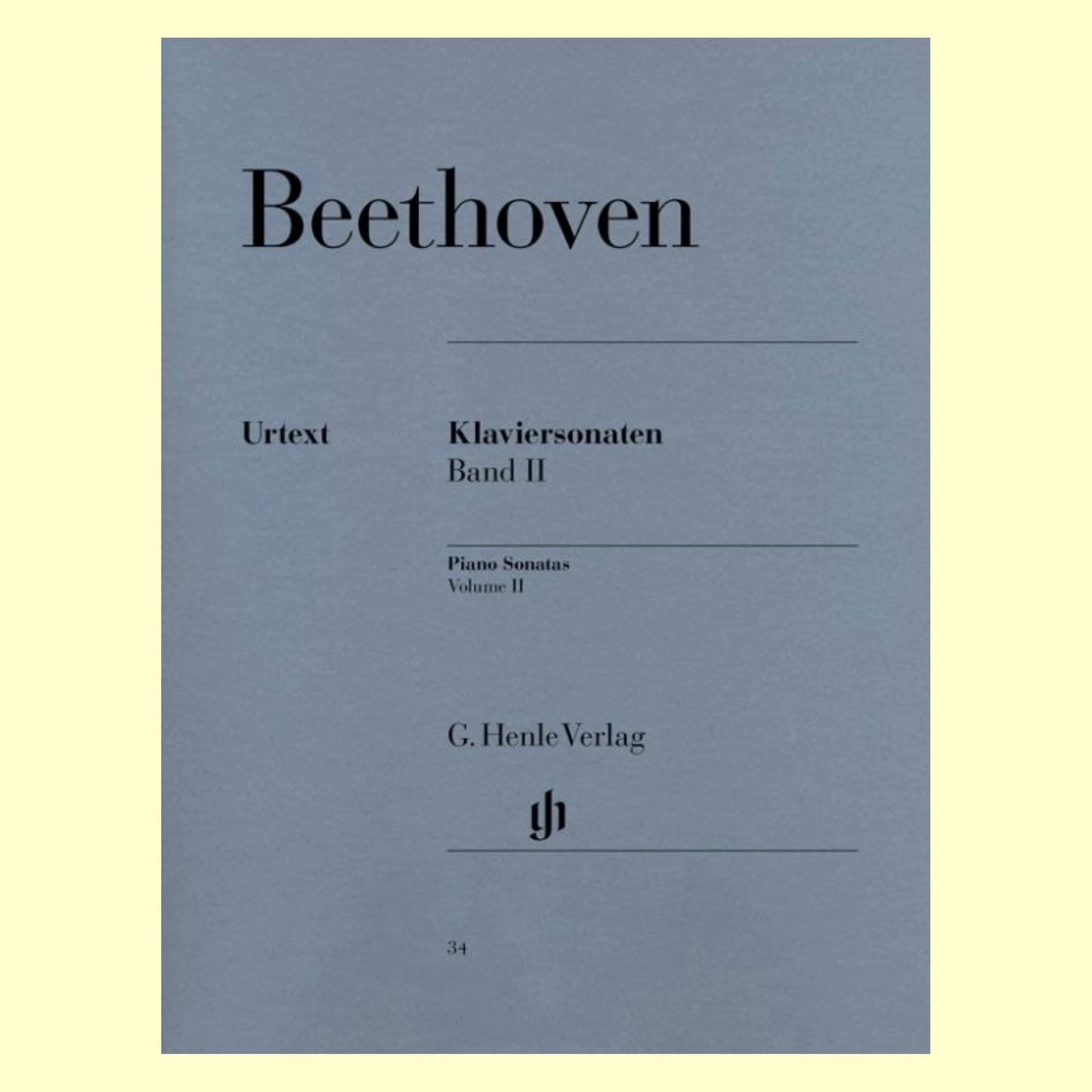 Ludwig Van Beethoven - Sonatas Volume 2 Piano Urtext Edition Book (With Fingering)