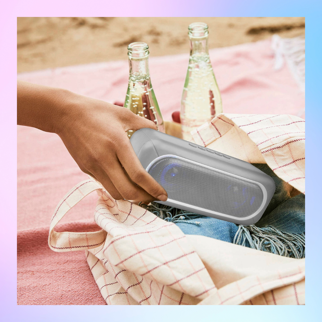 Portable LED Bluetooth Speaker - Grey