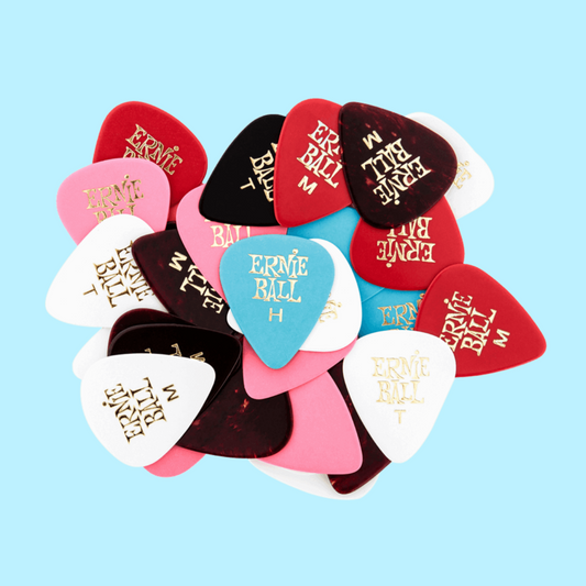Ernie Ball Mixed Thickness & Assorted Color Cellulose Picks (Bag of 144)