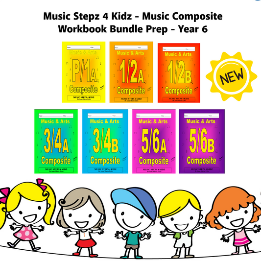 Music Stepz 4 Kidz - Music Composite Workbook Bundle (Prep-Year 6)