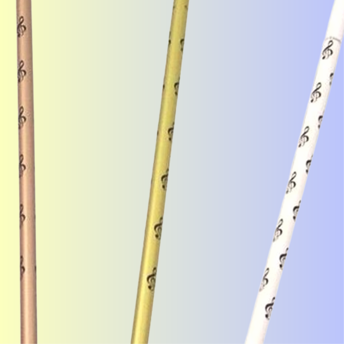 Pencil Stick - Long 35cm G Clef Music Pencil (Assorted Colours)