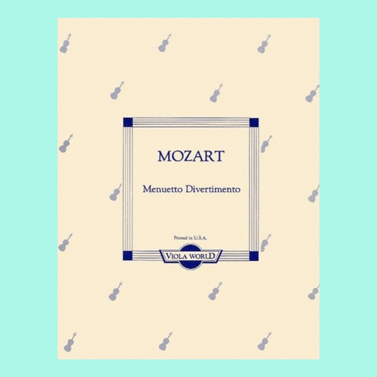 Mozart - Menuetto Divertimento for Viola with Piano Accompaniment