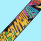 Levy Polyester Comic Book Sonic Art Motif Guitar Strap 2" Wide