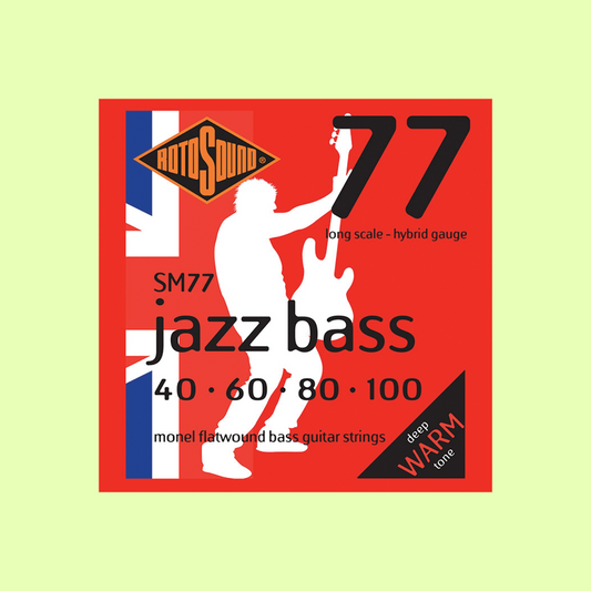 Rotosound RSM77 Jazz Bass 77 Monel Long Scale Hybrid Flatwound 40-100