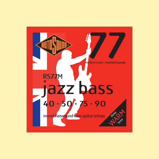 Rotosound RS77M Jazz Bass 77 Monel Medium Scale Flatwound 40-90