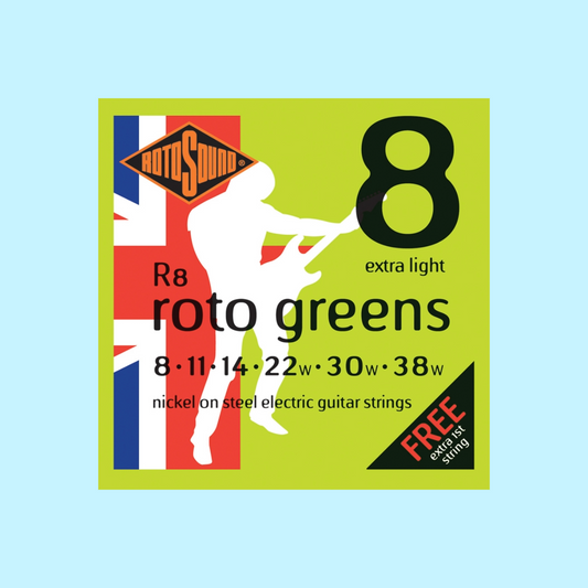 Rotosound R8 Roto Greens Electric Strings 8-38