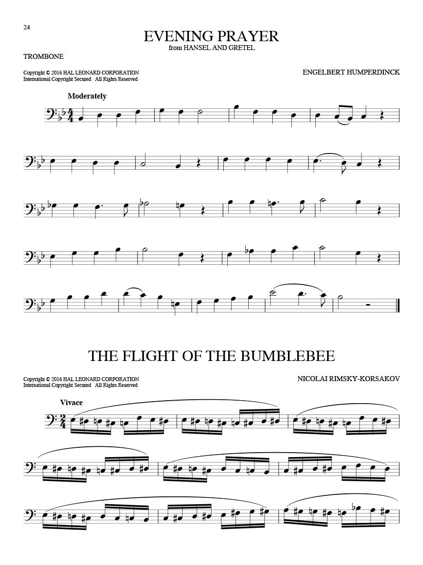 101 Classical Themes For Trombone Book