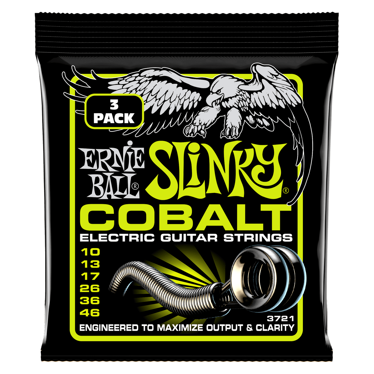 Ernie Ball Regular Slinky Cobalt Electric Guitar Strings - 10-46 - 3 Pack