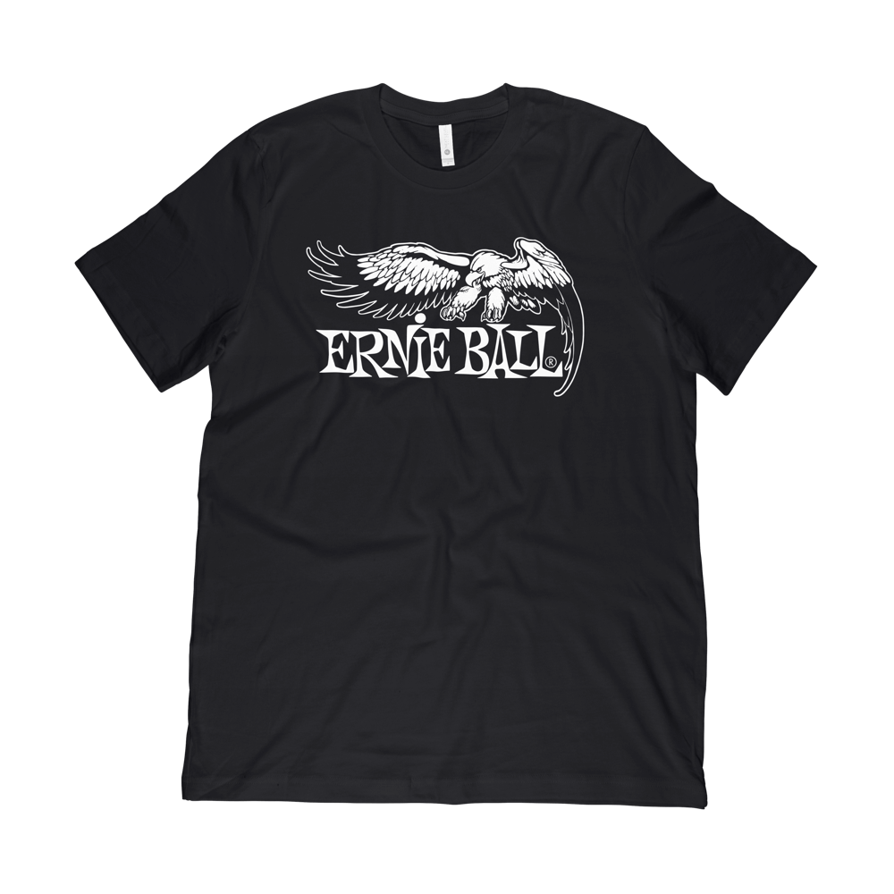 Ernie Ball Classic Eagle Logo Black T-Shirt (Medium)