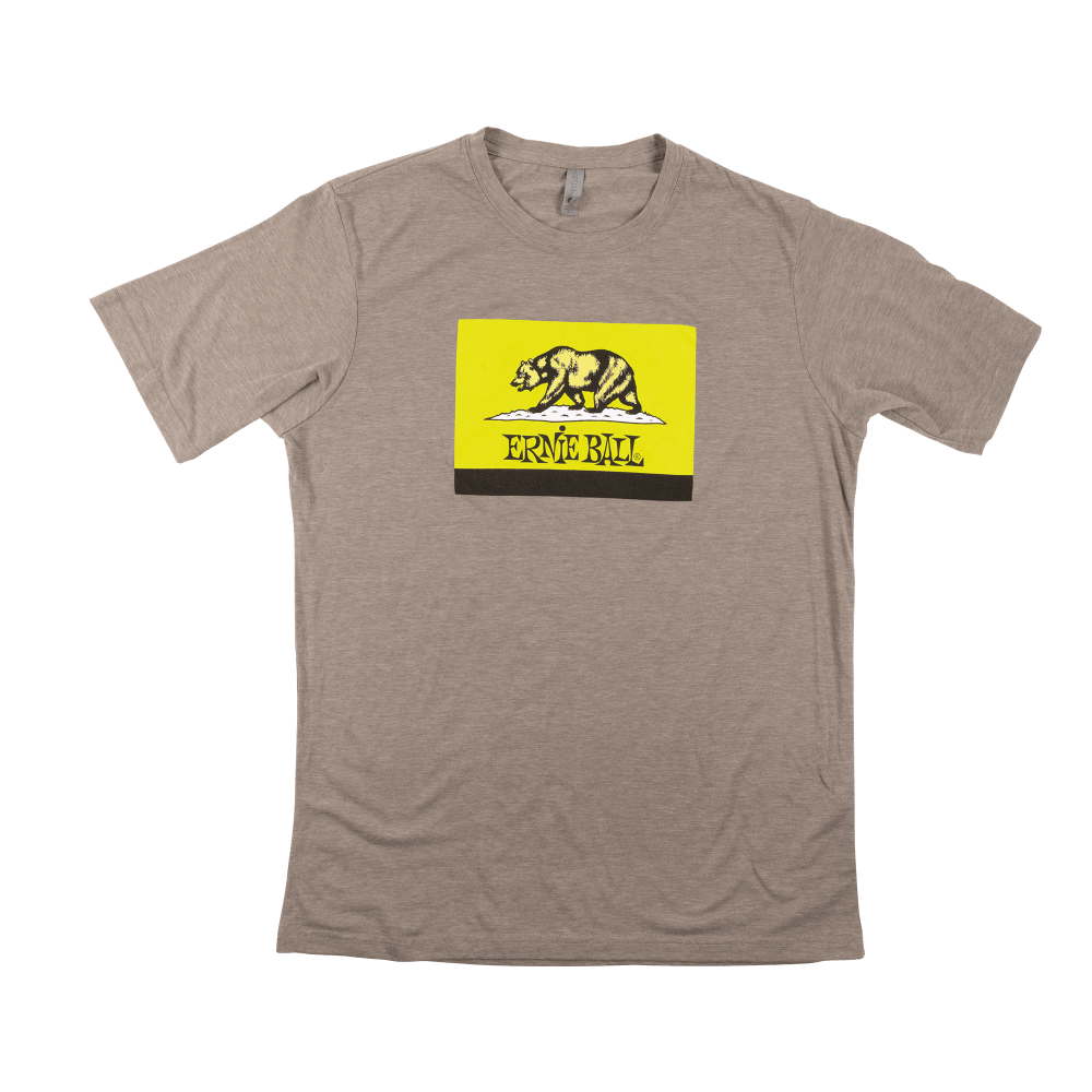 Ernie Ball CA Bear Green Flag T-Shirt SM