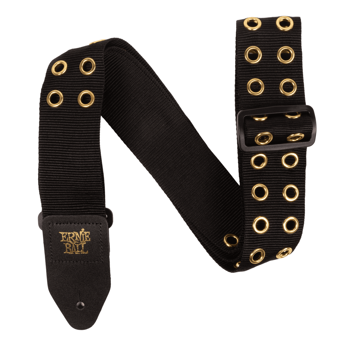 Ernie Ball Premium Poly Guitar/Bass Strap - Hole Lotta Metal - Gold