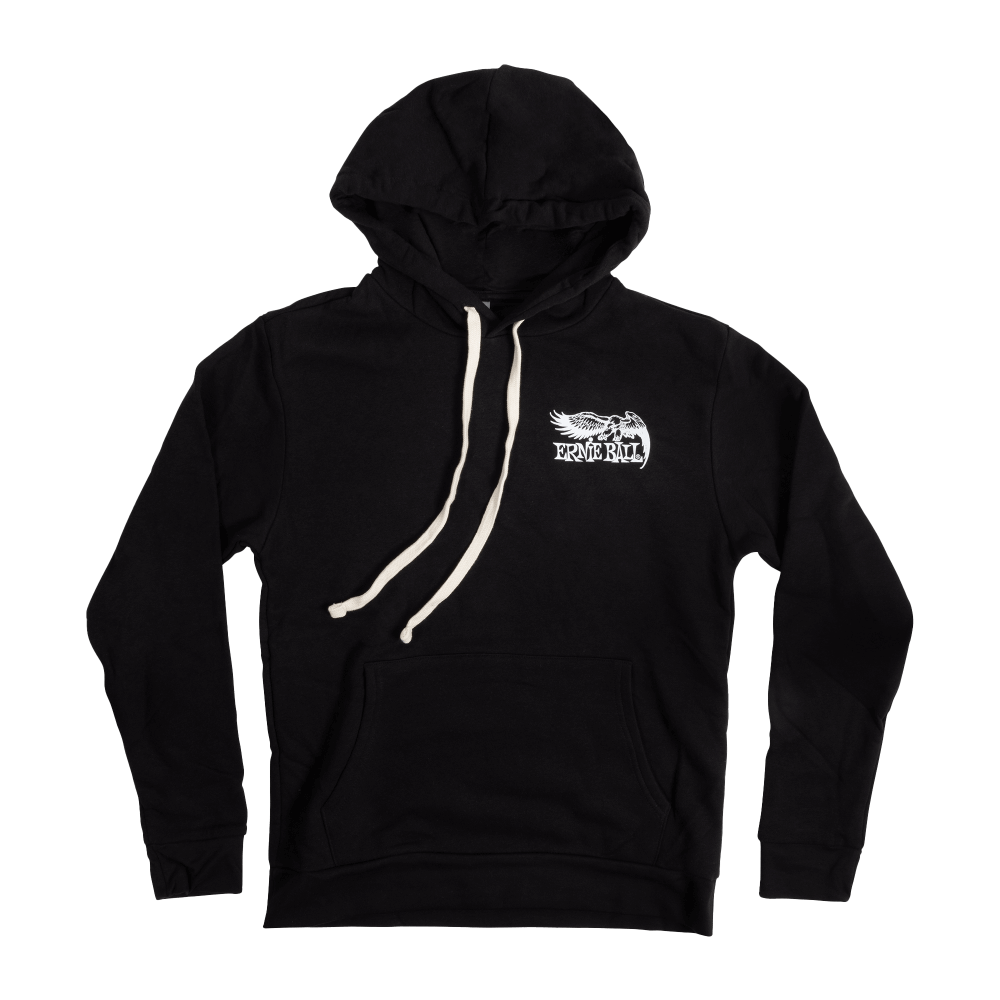 Ernie Ball Eagle Fleece Hoodie Black - MD