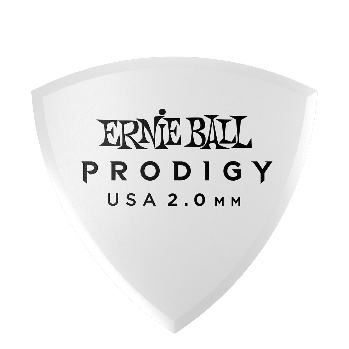 Ernie Ball 2.0 mm Shield Prodigy Picks - White - 6-Pack