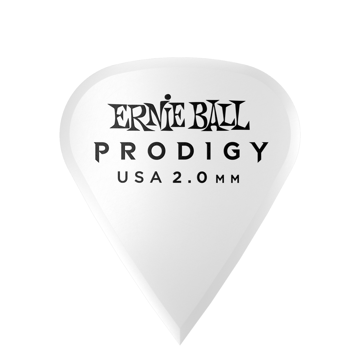 Ernie Ball 2.0 mm Sharp Prodigy Picks - White - 6-Pack