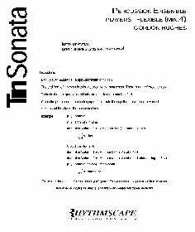 Tin Sonata Perc Ens 3-4