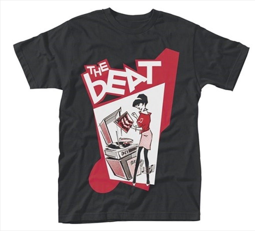 The Beat Record Player Girl Unisex Size Medium Tshirt