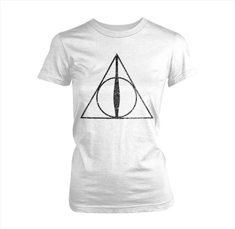 Harry Potter - Deathly Hallows Symbol (T-Shirt, Girlie Womens: 14)