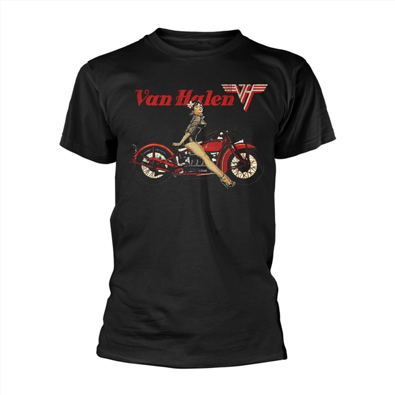 Van Halen - Pinup Motorcycle - Black - SMALL