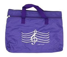 Double Zipper Portfolio G Clef - Purple Musical Instruments & Accessories