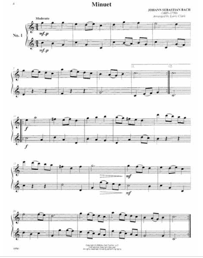 长笛渐进二重奏曲集第1册