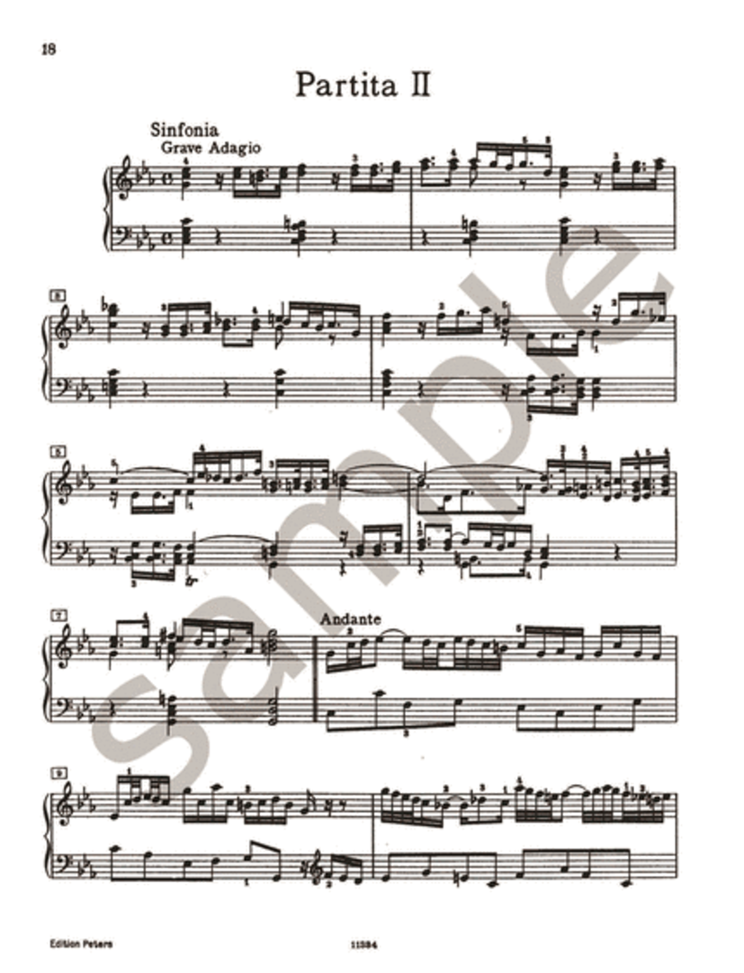 巴赫钢琴组曲第1卷(第1-3首,BWV 825-827)乐谱