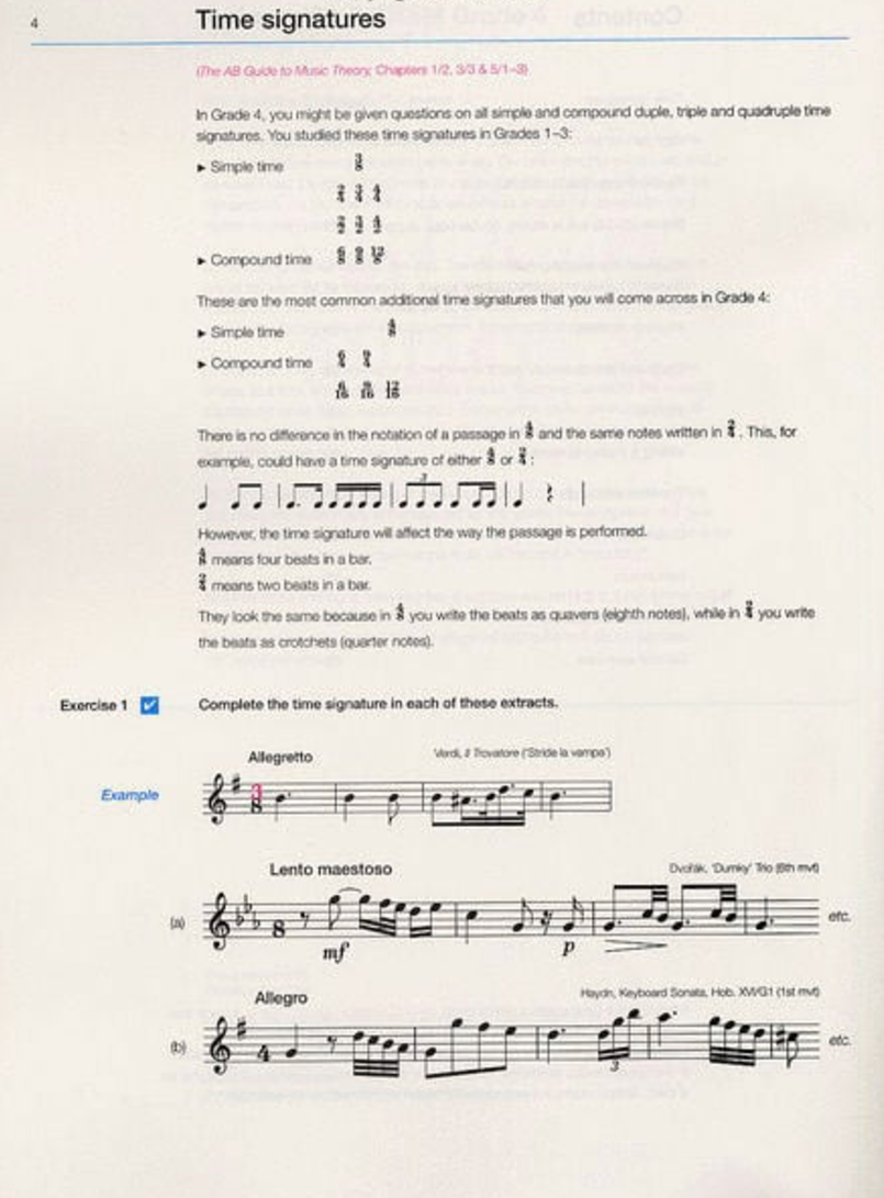 ABRSM 音乐理论实践 - 四级(2008年修订版)