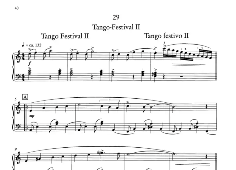 Mini Tango - 34 Recital Pieces Solo And Duet Piano Book