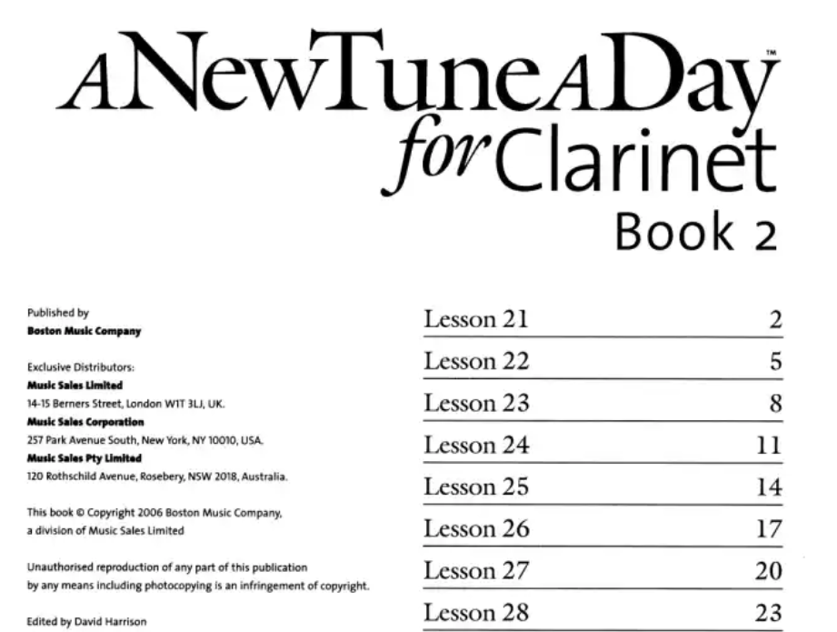 A New Tune A Day - Clarinet Book 2 (Book/Cd)