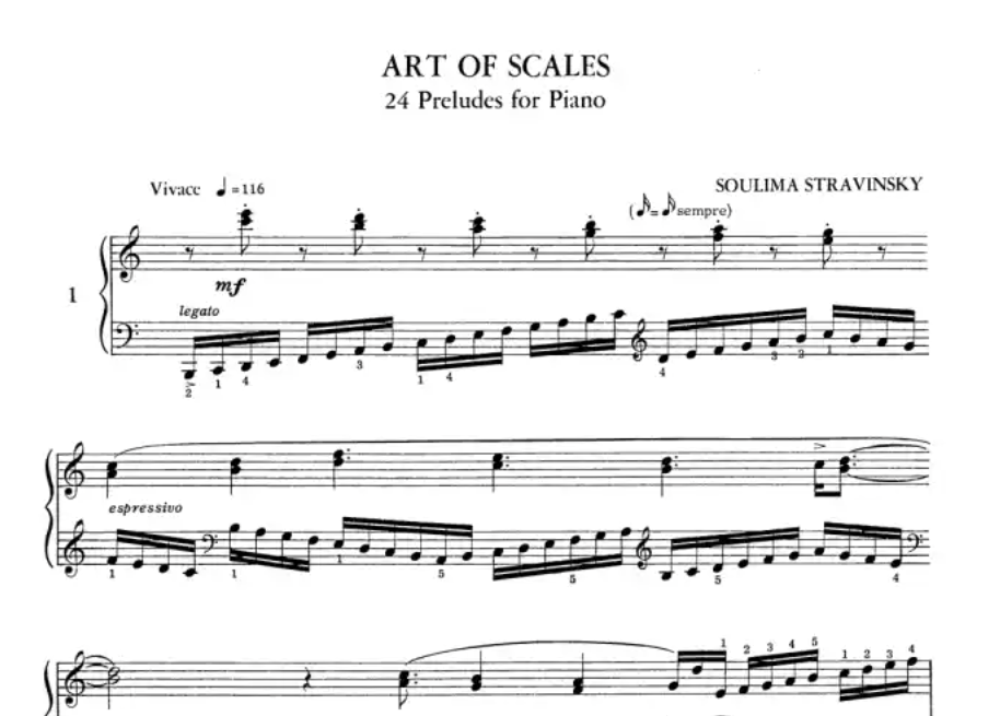 Soulima Stravinsky - The Art of Scales (24 Preludes) Piano Book