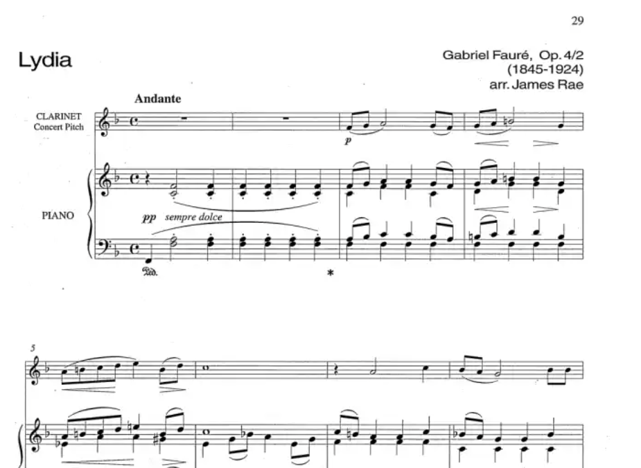 James Rae: Gabriel Faure - Clarinet Album with Piano Book