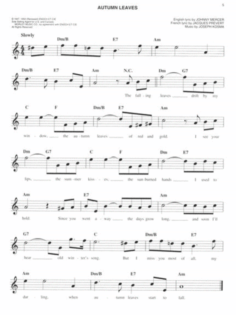 Easy Fifties Fake Book - C Instruments (100 Songs)
