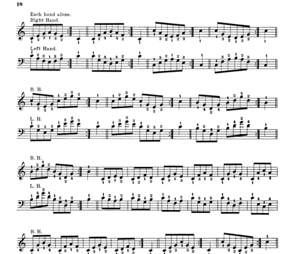 Schmitt - Preparatory Exercises, Op. 16 For Piano Book