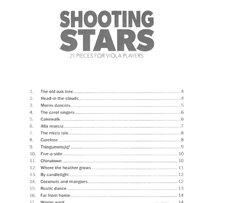 Shooting Stars - Viola With Piano Accompaniment Book/Ola (New Edition)