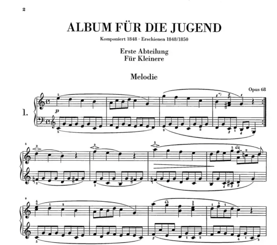 Schumann - Album For The Young Op 68 Piano Book (Urtext Edition)