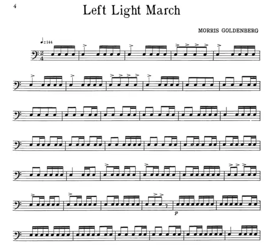 莫里斯·戈尔登贝格 (Morris Goldenberg) - 小鼓12首进阶独奏曲集