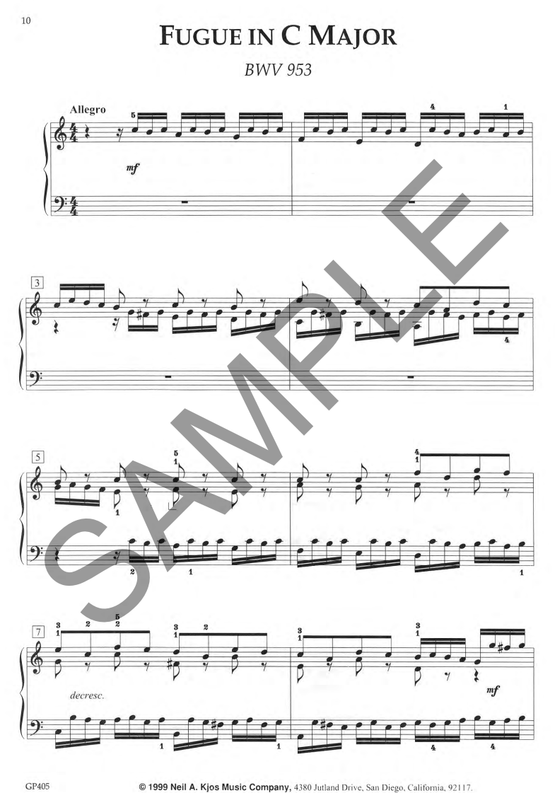 J.S Bach-Little Fugues and Little Preludes with Fugues Piano Book