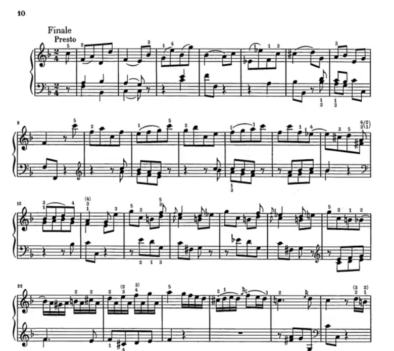 Joseph Haydn - Piano Sonata F Major Hob XVI:23 Urtext Piano Book