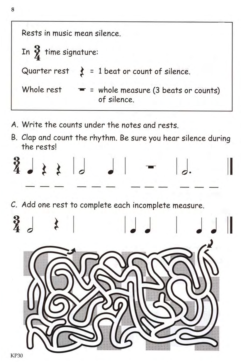 Bastien Theory Boosters - Rhythm 2/4 3/4 4/4 Book