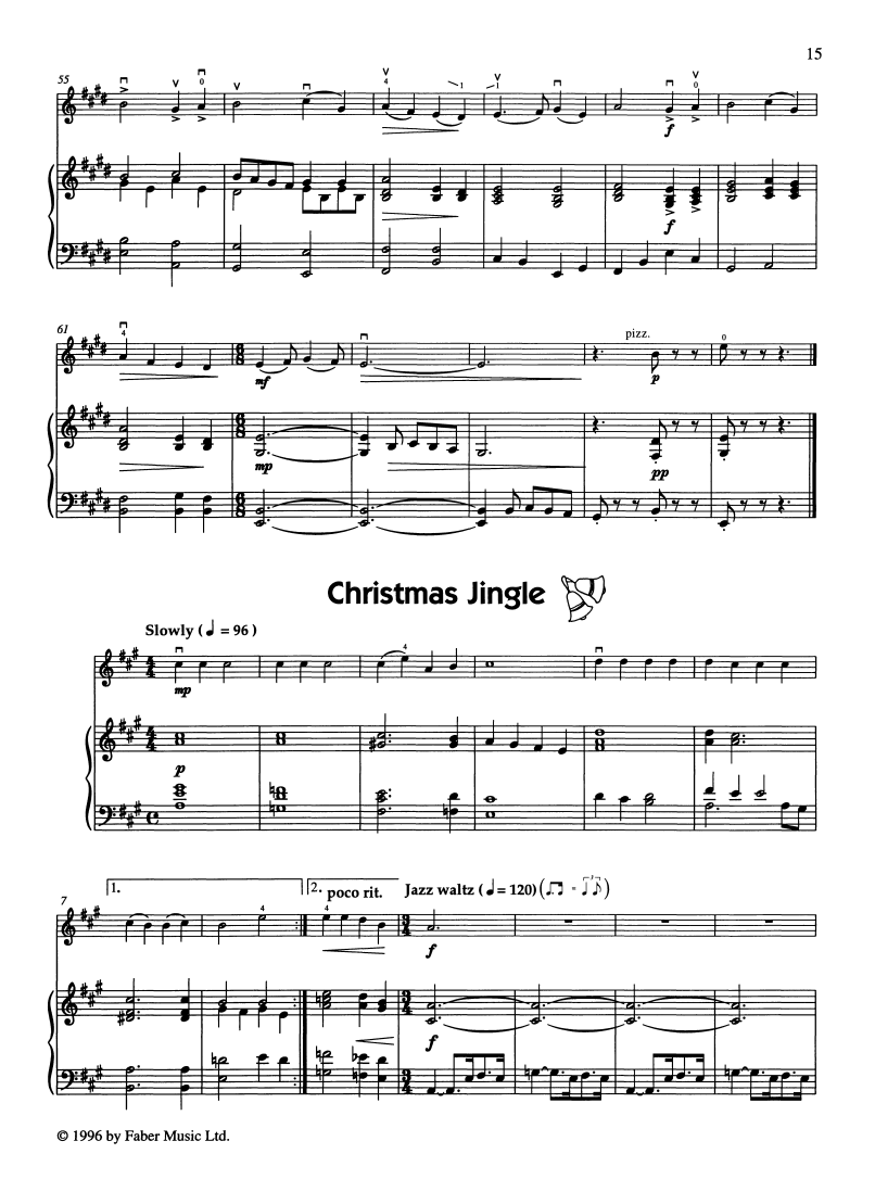 Pam Wedgwood - Christmas Jazzin About - Violin & Piano Book
